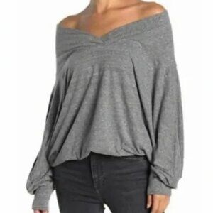 Free People / We The Free Sequoia Long Sleeve Off Shoulder Shirt